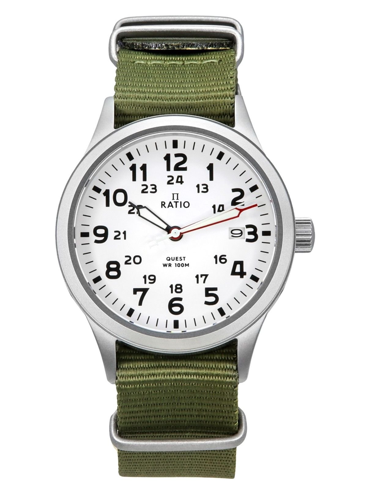 Ratio Quest Men's Field Watch Sapphire Nylon Strap Quartz RTQ025 100M Lewis And Clark Edition - Prestige Stones