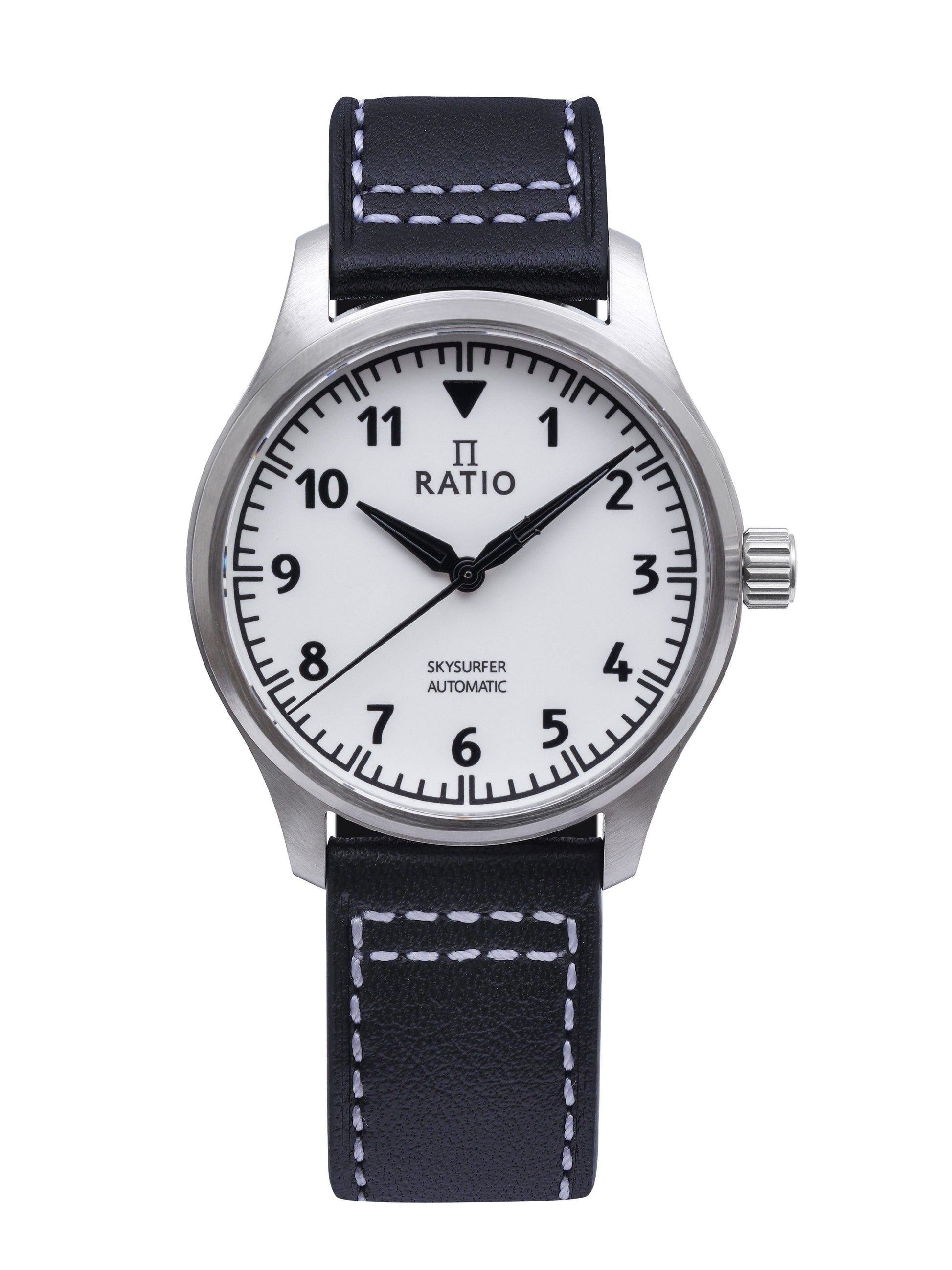 Ratio Skysurfer Pilot Full Luminous Dial Leather Automatic RTS307 200M Men's Watch - Prestige Stones