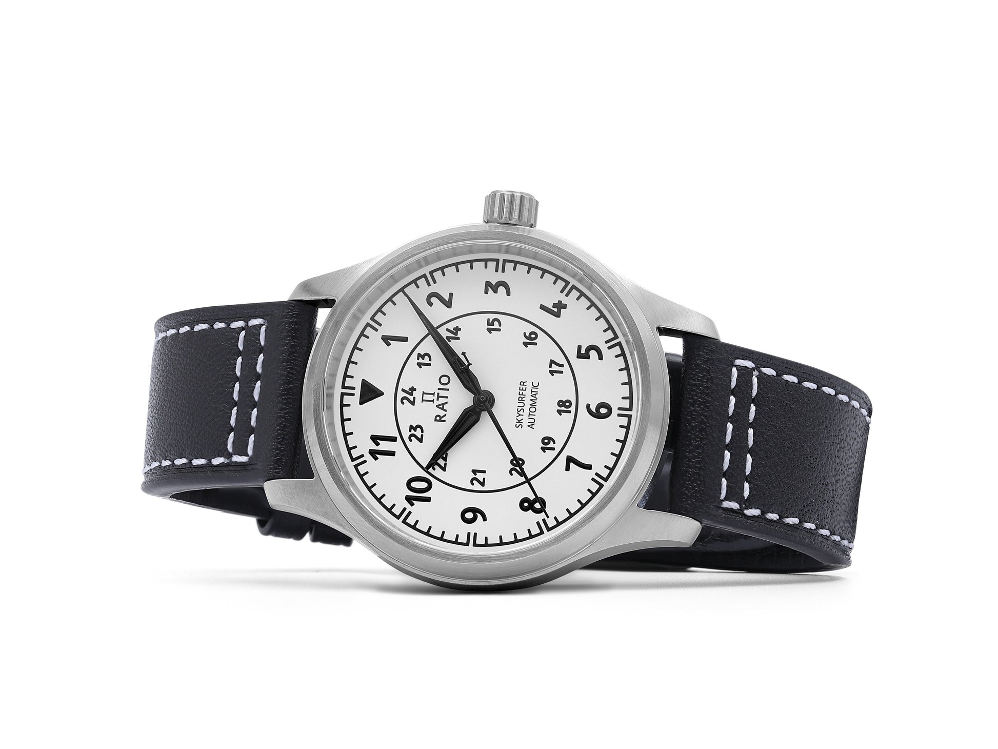Ratio Skysurfer Pilot Full Luminous Dial Leather Automatic RTS316 200M Men's Watch - Prestige Stones
