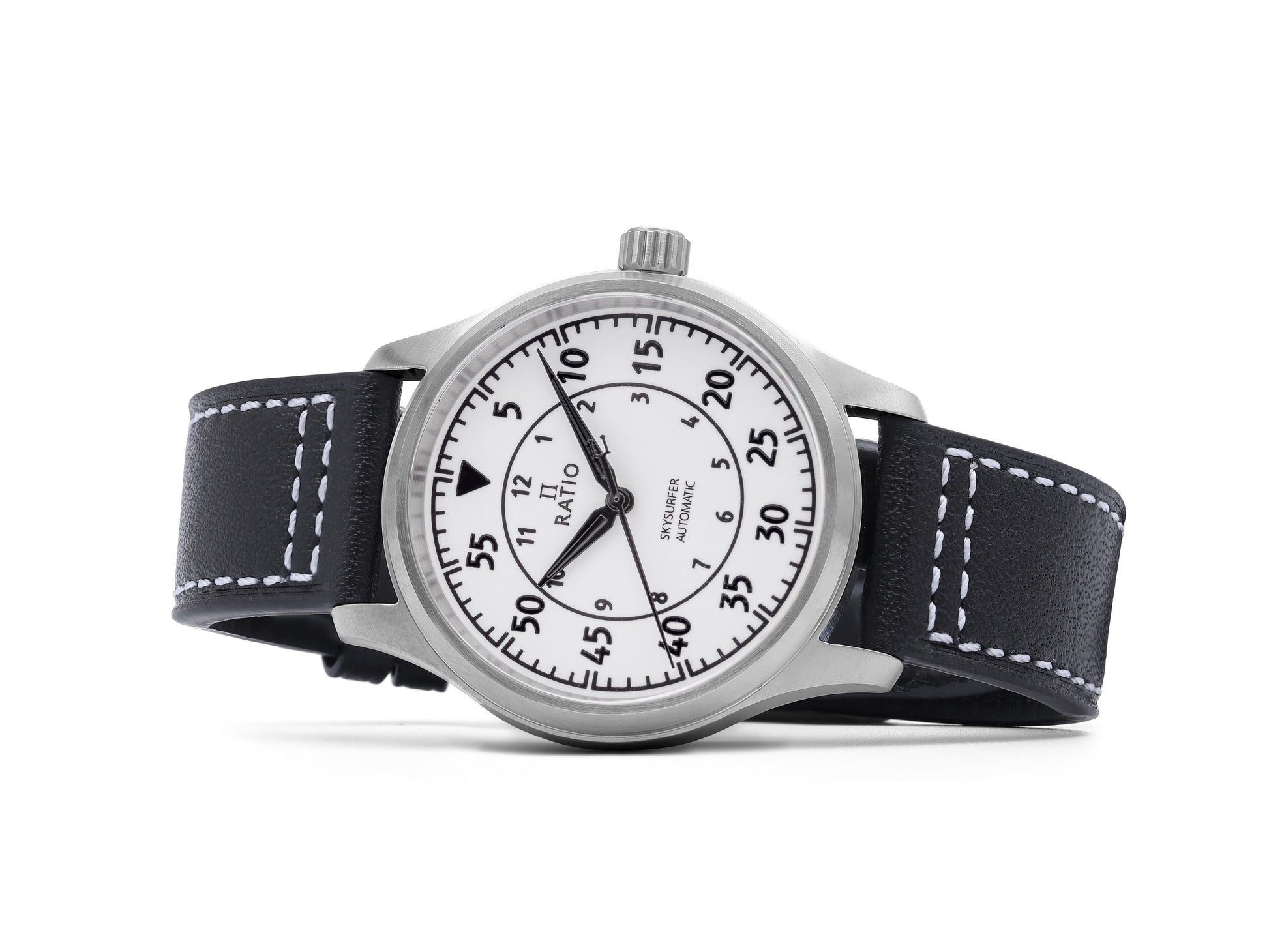 Ratio Skysurfer Pilot Full Luminous Dial Leather Automatic RTS324 200M Men's Watch - Prestige Stones