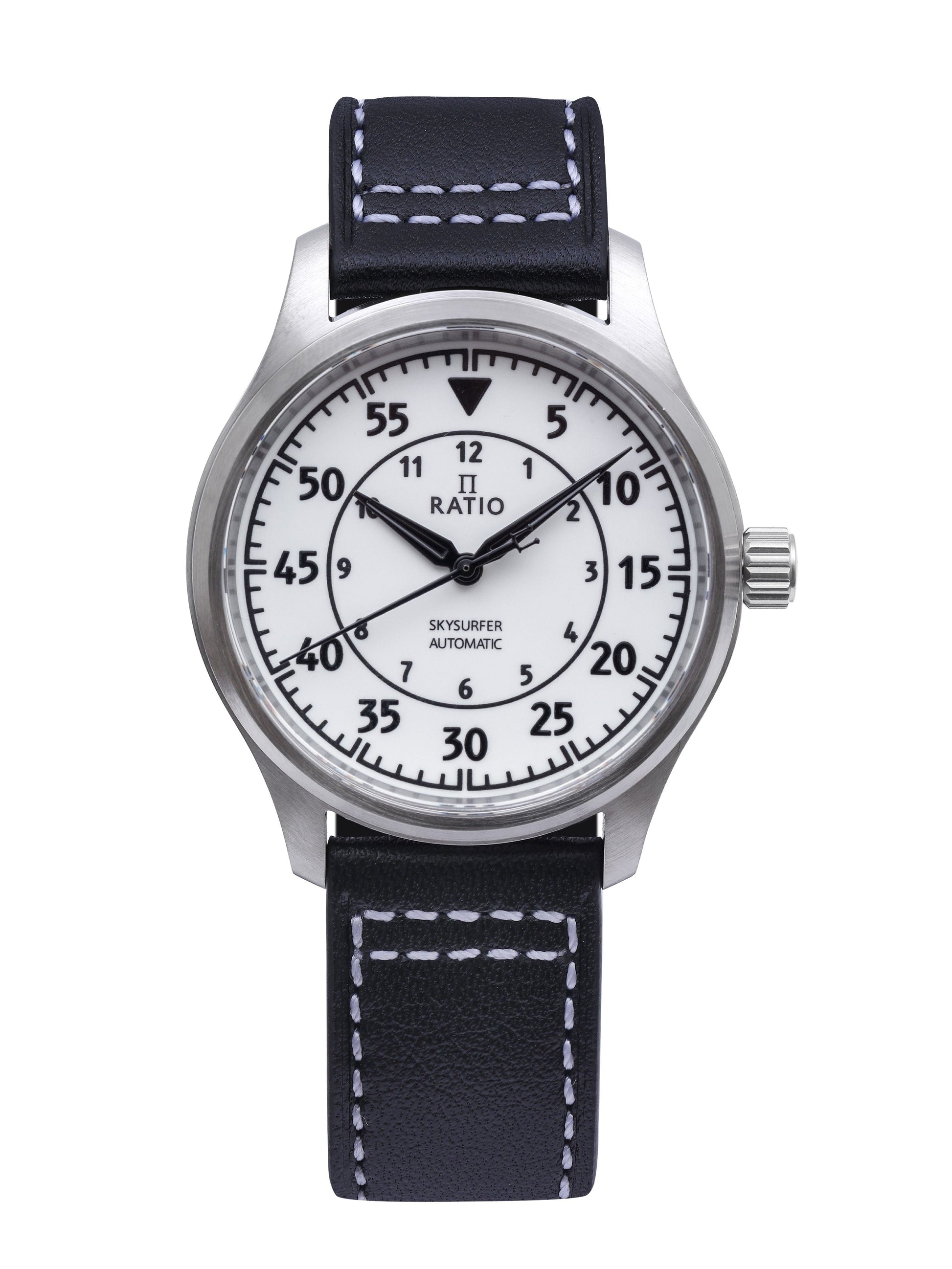 Ratio Skysurfer Pilot Full Luminous Dial Leather Automatic RTS324 200M Men's Watch - Prestige Stones