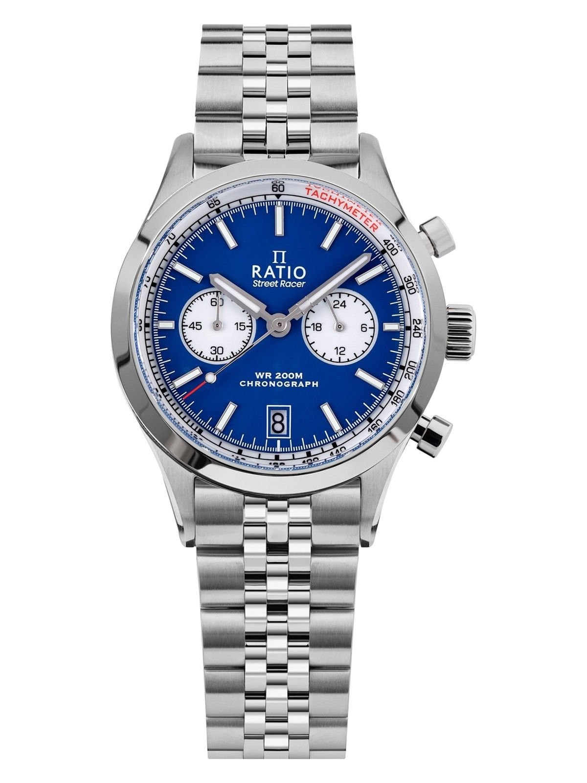 Ratio Street Racer Chronograph RTC014 200M Blue Reverse Panda Dial Limited Edition Watch - Prestige Stones