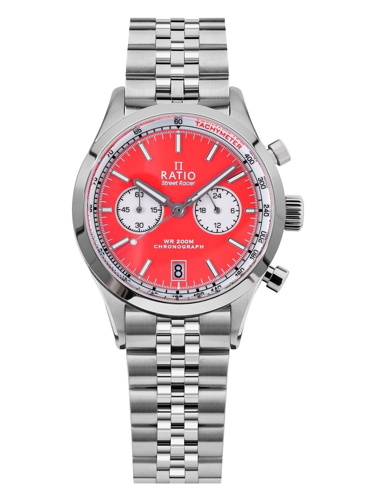 Ratio Street Racer Chronograph RTC015 200M Red Reverse Panda Dial Limited Edition Watch - Prestige Stones