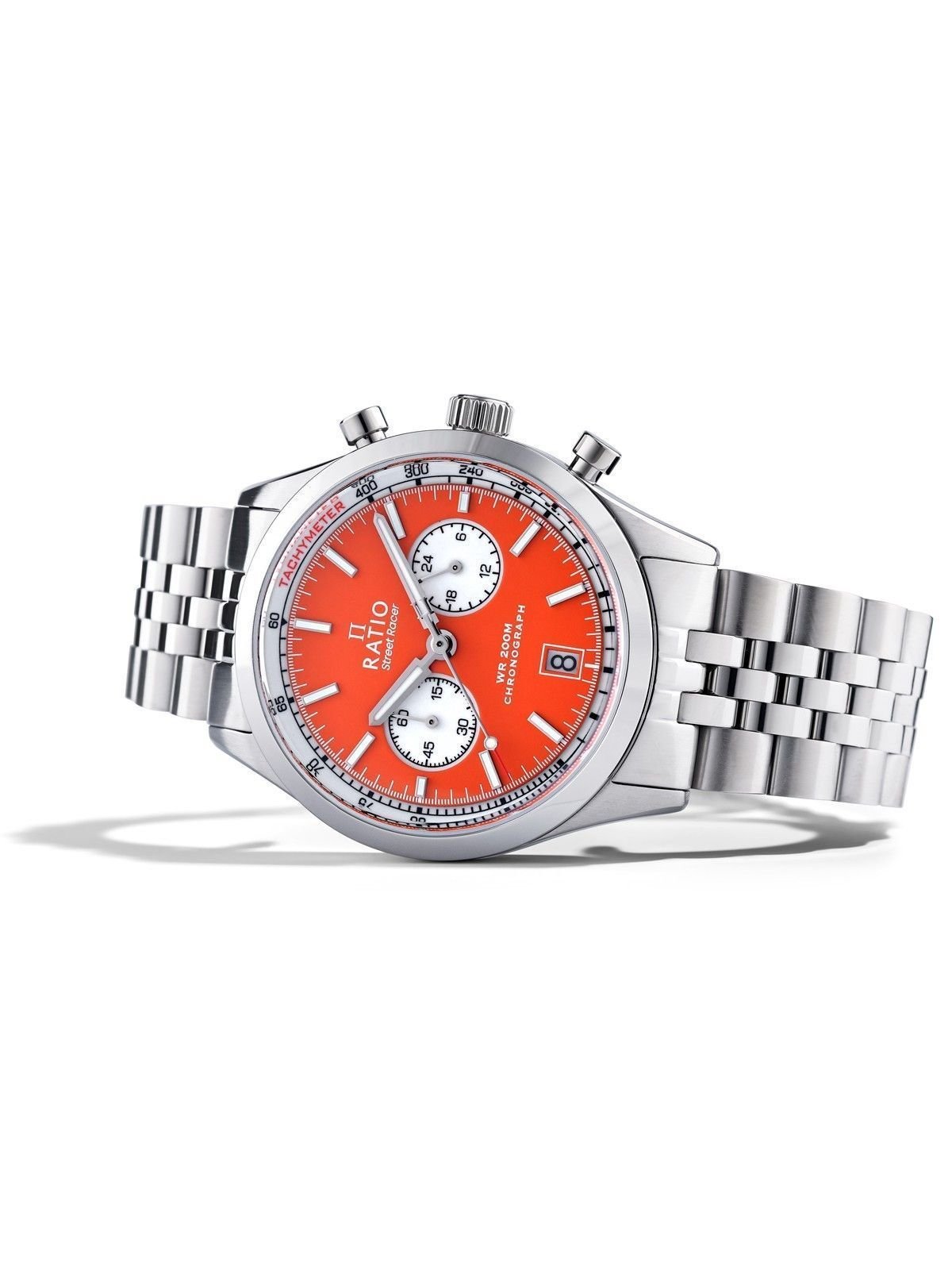 Ratio Street Racer Chronograph RTC016 200M Orange Reverse Panda Dial Limited Edition Watch - Prestige Stones