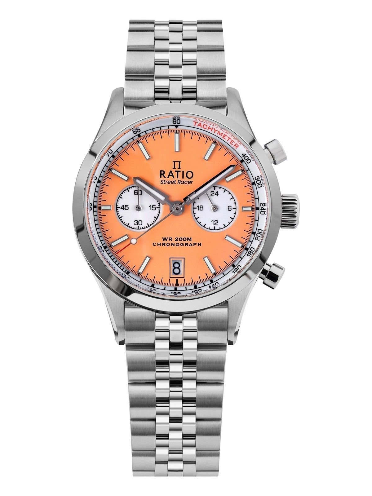 Ratio Street Racer Chronograph RTC019 200M Salmon Reverse Panda Dial Limited Edition Watch - Prestige Stones