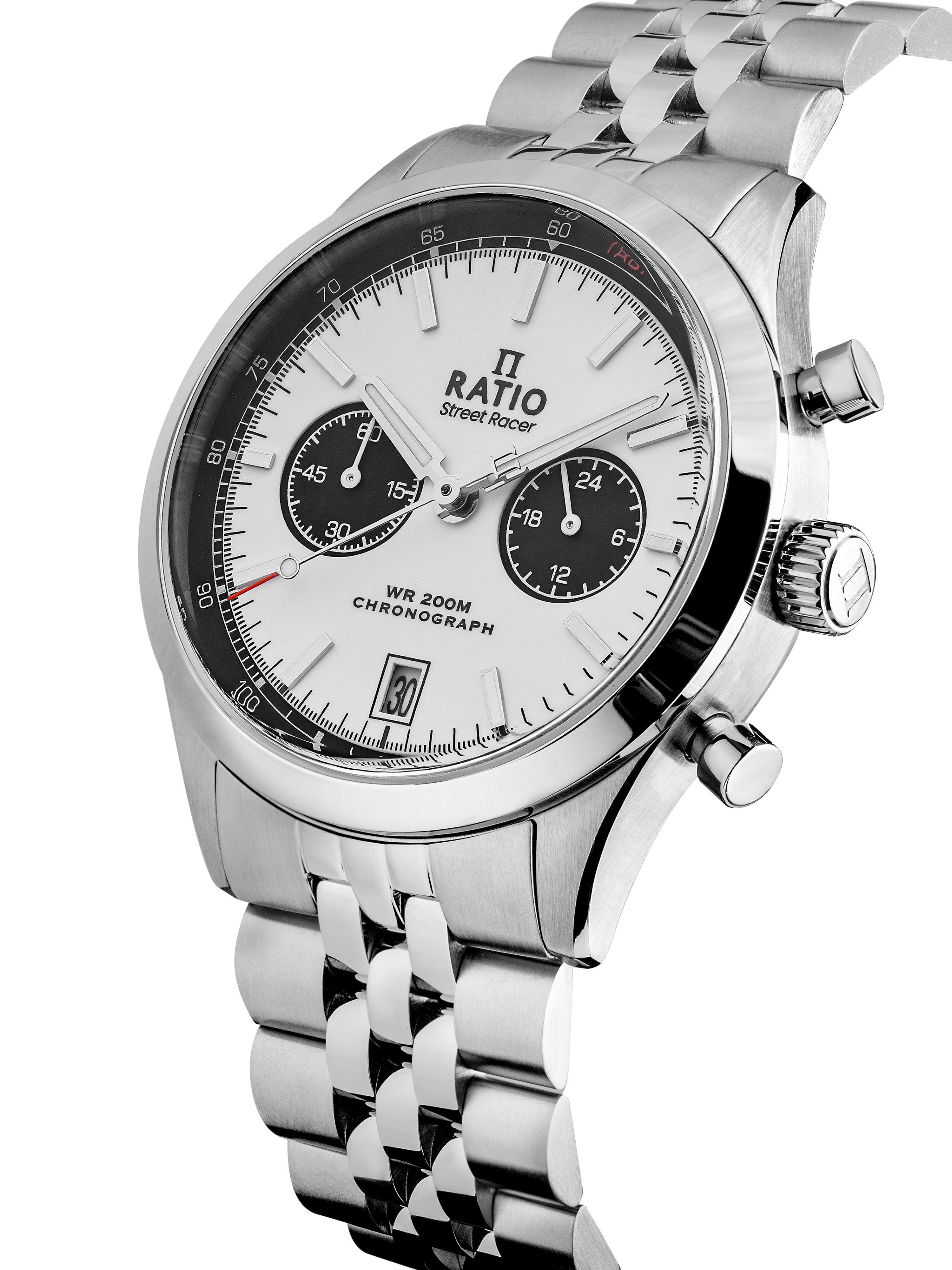 Ratio Street Racer Chronograph RTC022 200M Black Panda Dial Limited Edition Watch - Prestige Stones