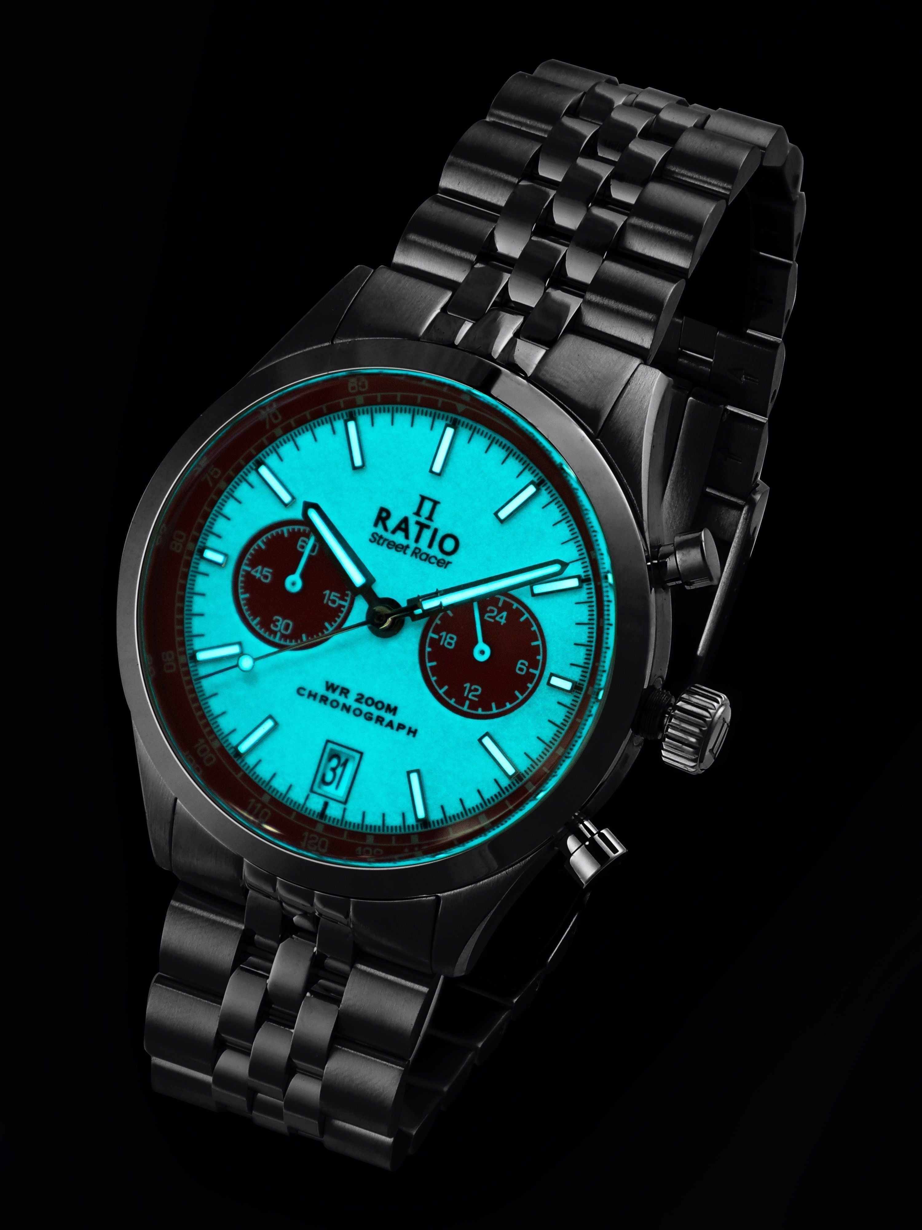 Ratio Street Racer Chronograph RTC024 200M Blue Panda Dial Limited Edition Watch - Prestige Stones