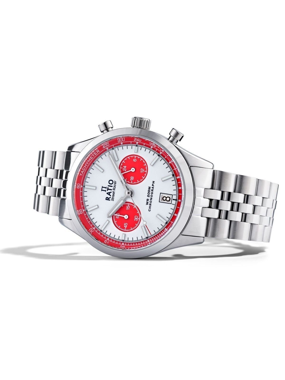 Ratio Street Racer Chronograph RTC025 200M Red Panda Dial Limited Edition Watch - Prestige Stones
