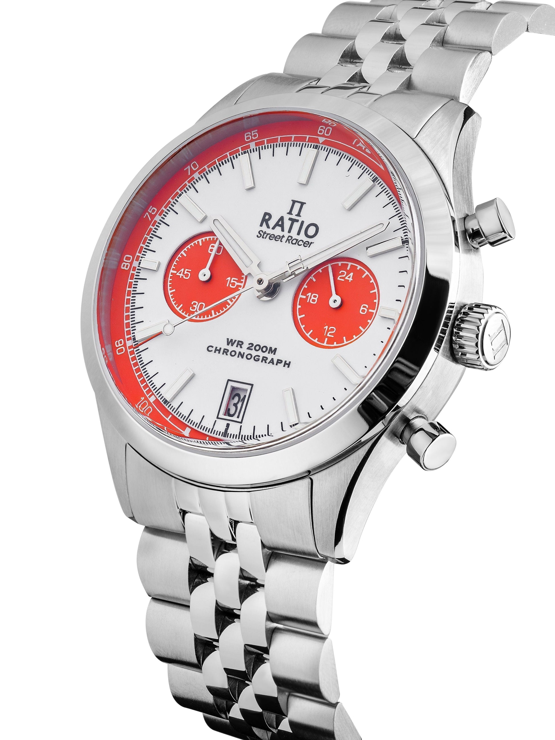 Ratio Street Racer Chronograph RTC025 200M Red Panda Dial Limited Edition Watch - Prestige Stones