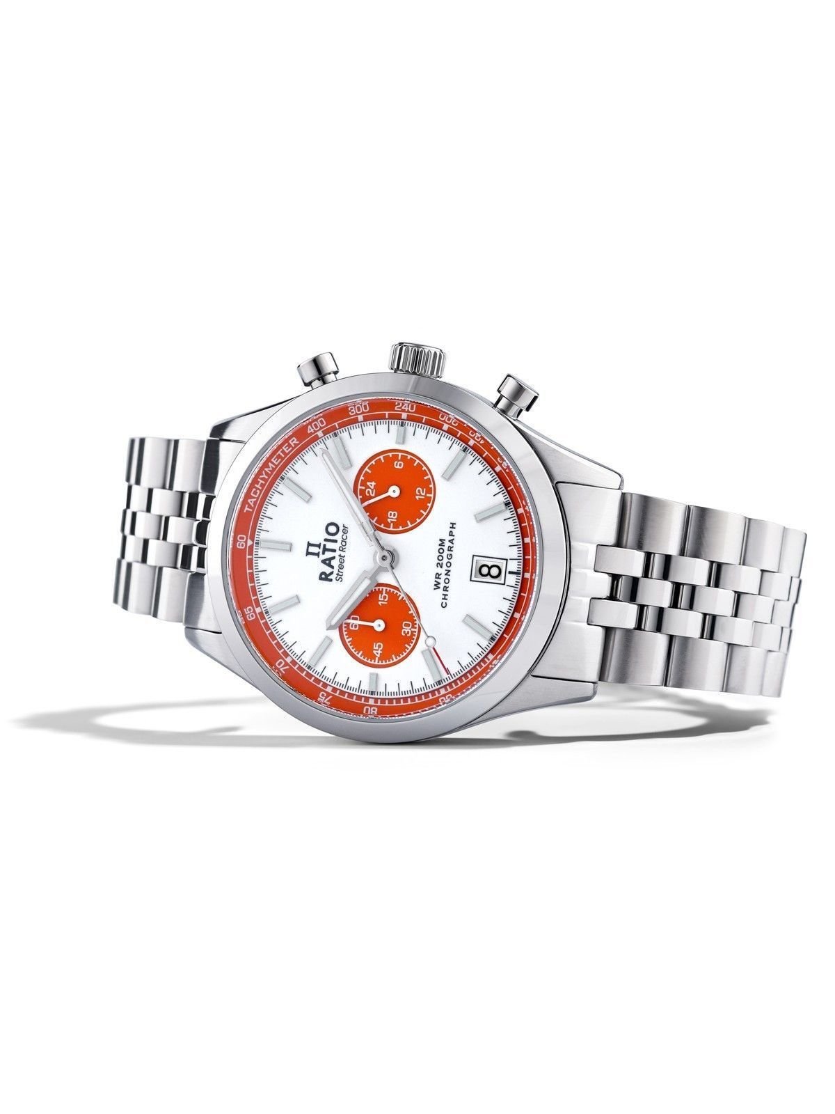 Ratio Street Racer Chronograph RTC026 200M Orange Panda Dial Limited Edition Watch - Prestige Stones