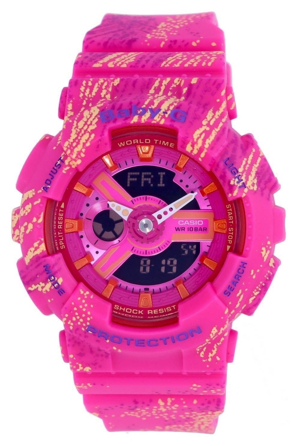 Refurbished Casio Baby - G Analog Digital Resin Strap Multicolor Dial Quartz BA - 110TX - 4A 100M Women's Watch - Prestige Stones