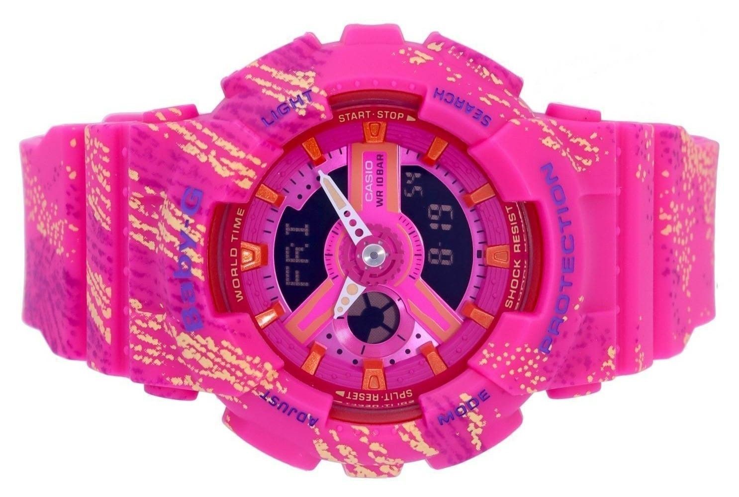 Refurbished Casio Baby - G Analog Digital Resin Strap Multicolor Dial Quartz BA - 110TX - 4A 100M Women's Watch - Prestige Stones