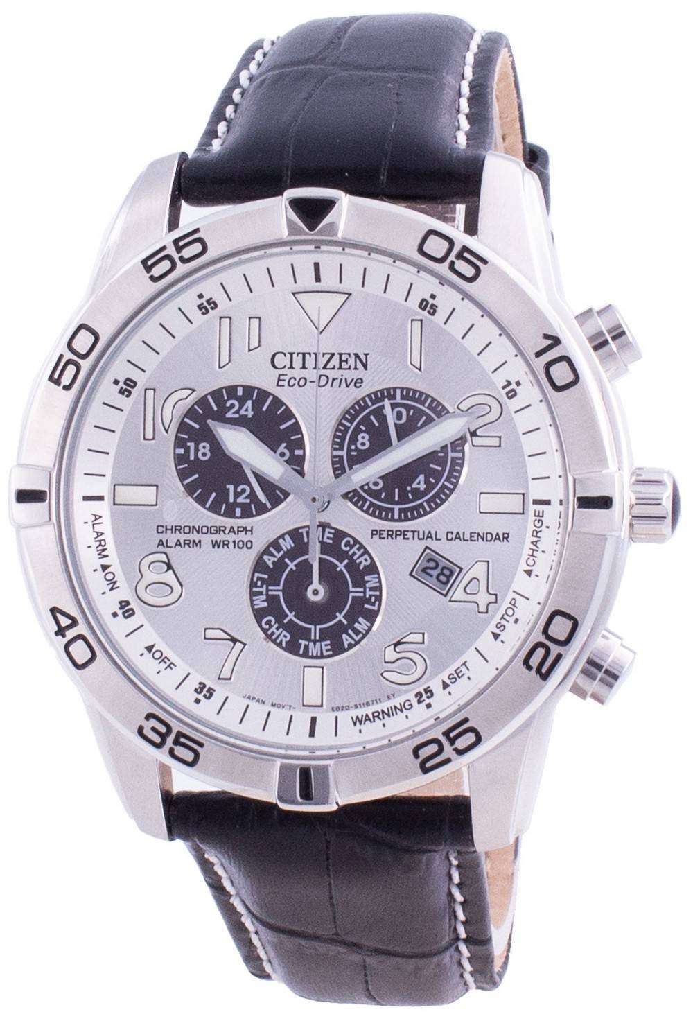 Refurbished Citizen Perpetual Calendar Chronograph Silver Dial Eco - Drive BL5470 - 14A 100M Men's Watch - Prestige Stones