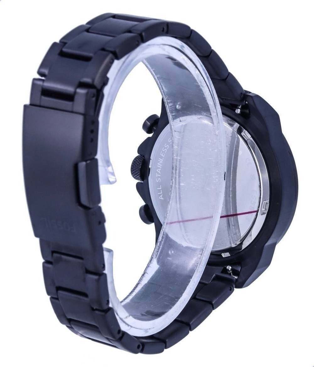 Refurbished Fossil Bronson Chronograph Stainless Steel Black Dial Quartz FS5853 Men's Watch - Prestige Stones