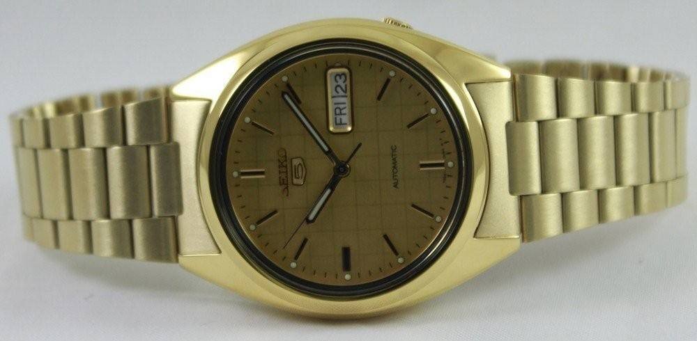 Refurbished Seiko 5 Automatic Gold Dial SNXL72K1 SNXL72K Men's Watch - Prestige Stones