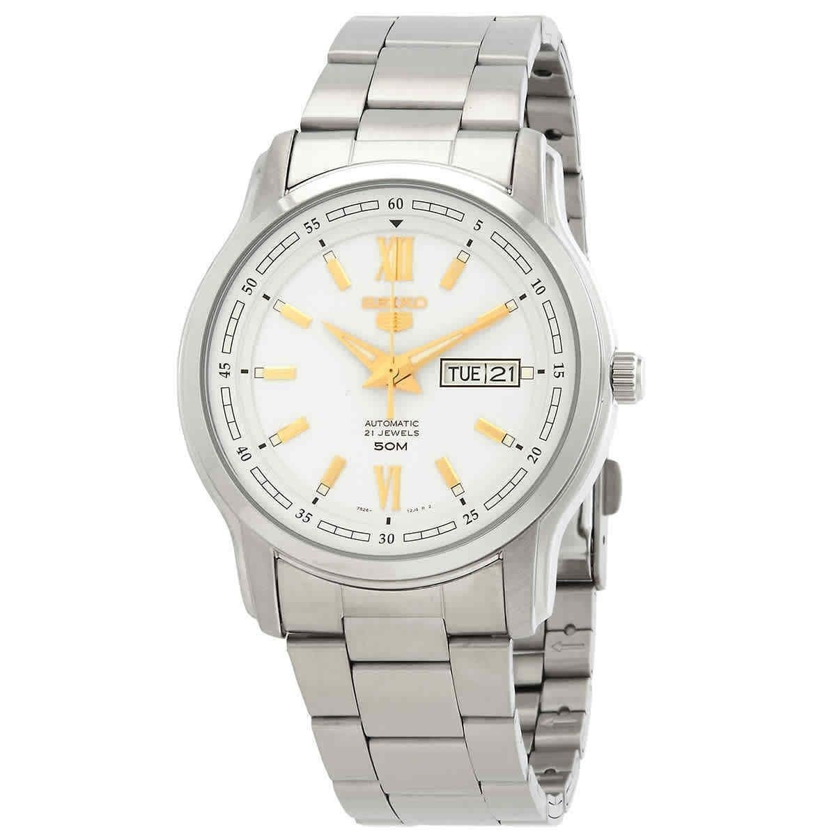 Refurbished Seiko 5 Automatic White Dial SNKP15 SNKP15K1 SNKP15K Men's Watch - Prestige Stones