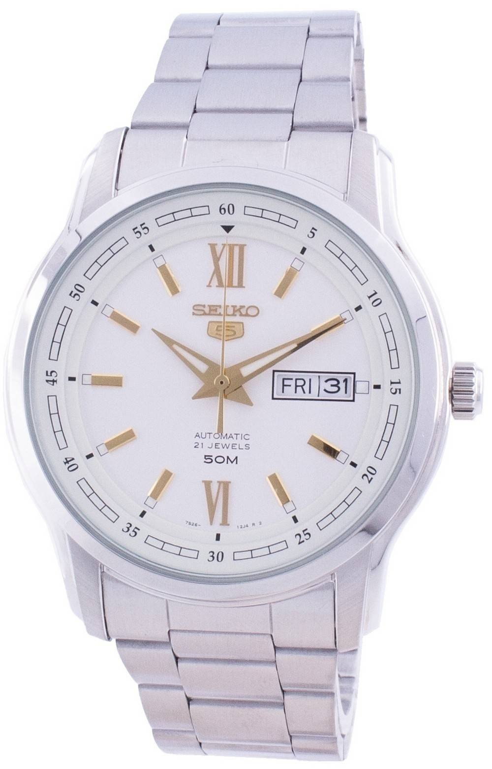 Refurbished Seiko 5 Automatic White Dial SNKP15 SNKP15K1 SNKP15K Men's Watch - Prestige Stones