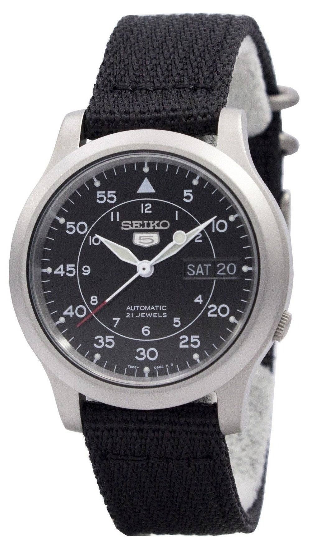 Refurbished Seiko 5 Military Black Dial Automatic SNK809K2 Men's Watch - Prestige Stones
