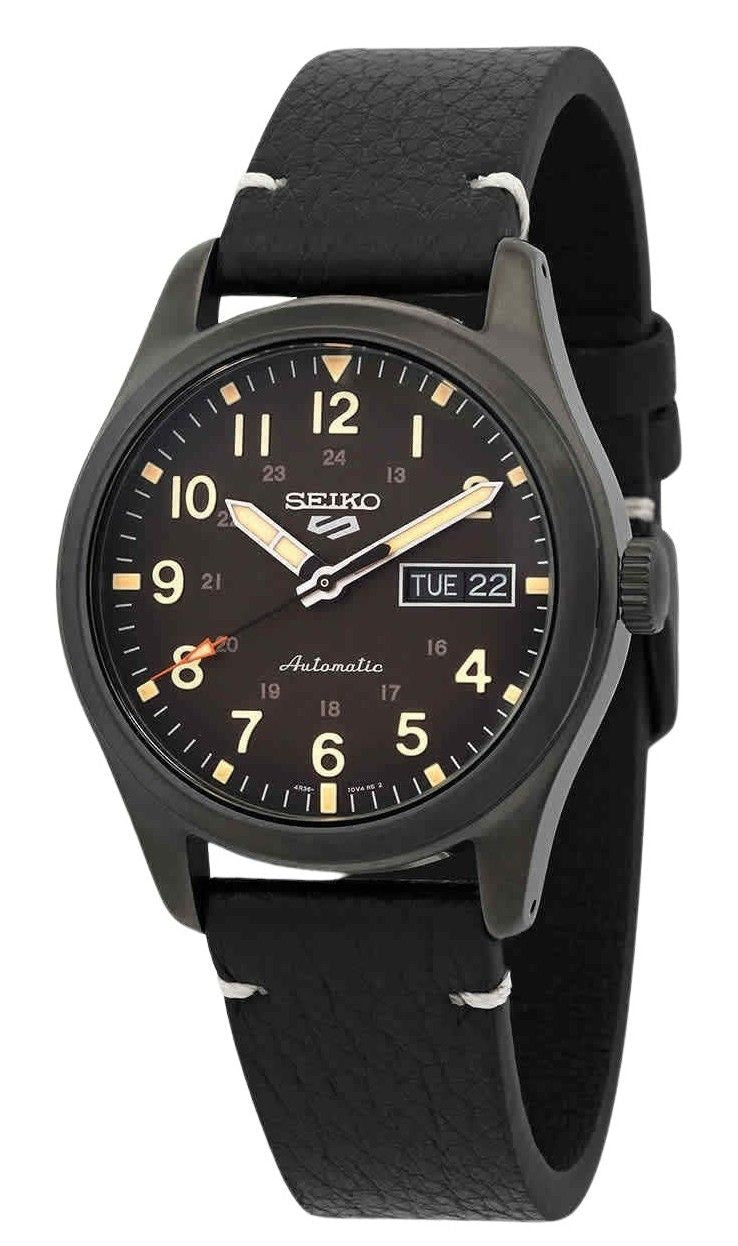 Refurbished Seiko 5 Sports Field Collection Brown Dial Leather Strap Automatic SRPG41 SRPG41K1 SRPG41K 100M Men's Watch - Prestige Stones