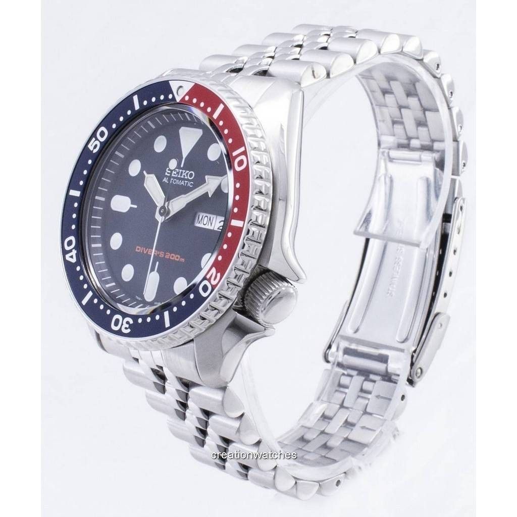 Refurbished Seiko Jubilee Stainless Steel Dark Blue Dial Automatic Diver's SKX009K2 200M Men's Watch - Prestige Stones