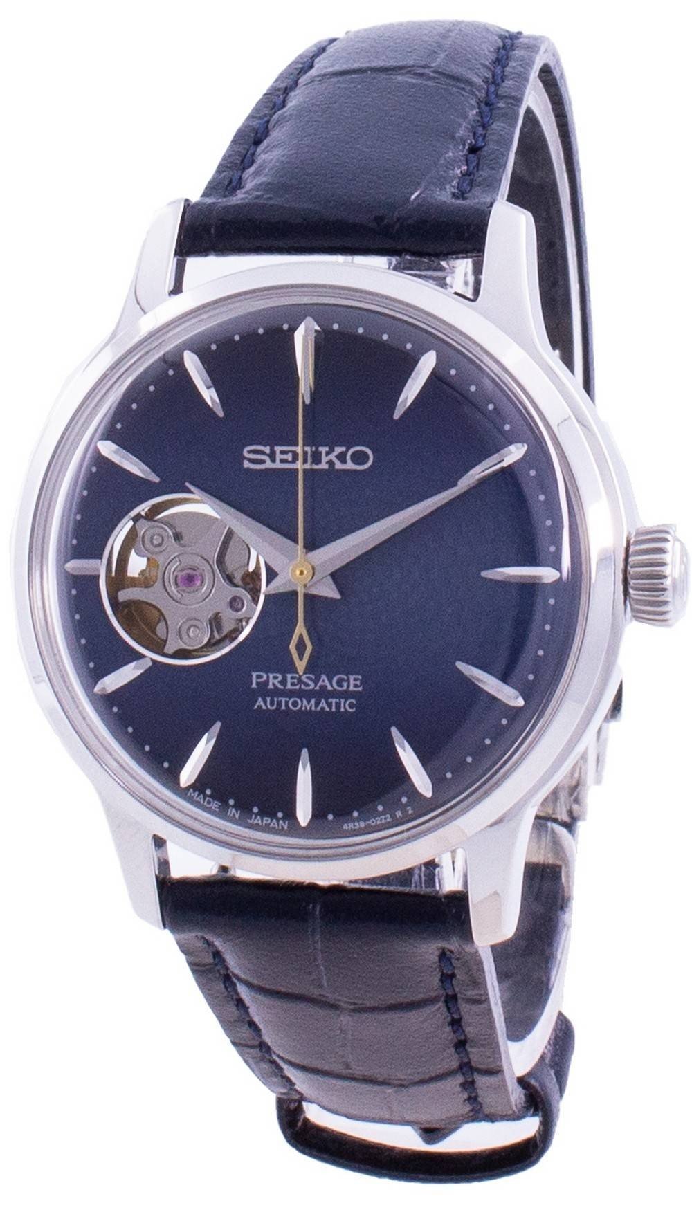 Refurbished Seiko Presage Automatic Cocktail Time Blue Moon SSA785 SSA785J1 SSA785J Open Heart Japan Made Women's Watch - Prestige Stones