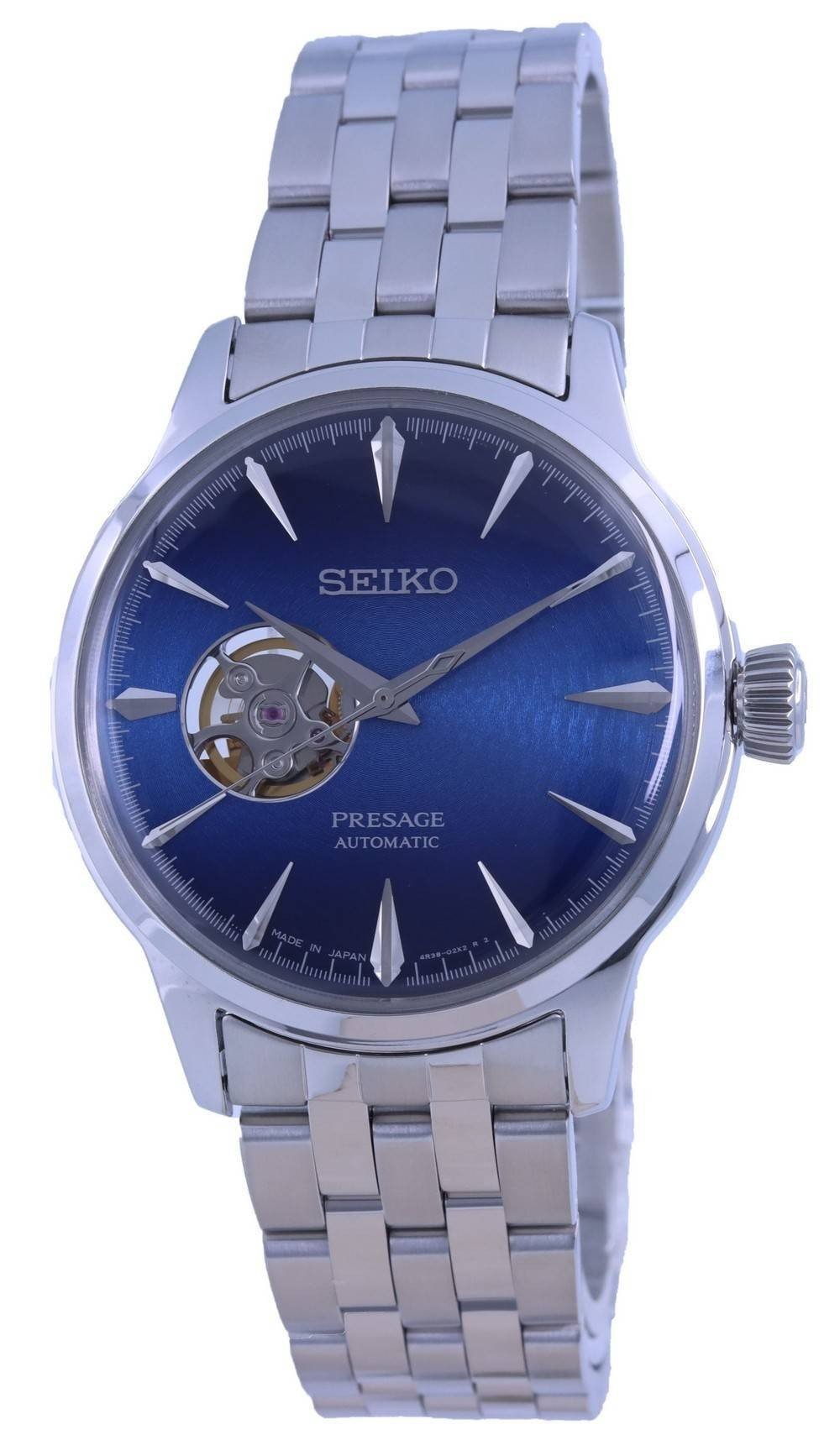 Refurbished Seiko Presage Cocktail Time Blue Acapulco Open Heart Automatic SSA439J1 Men's Watch - Prestige Stones