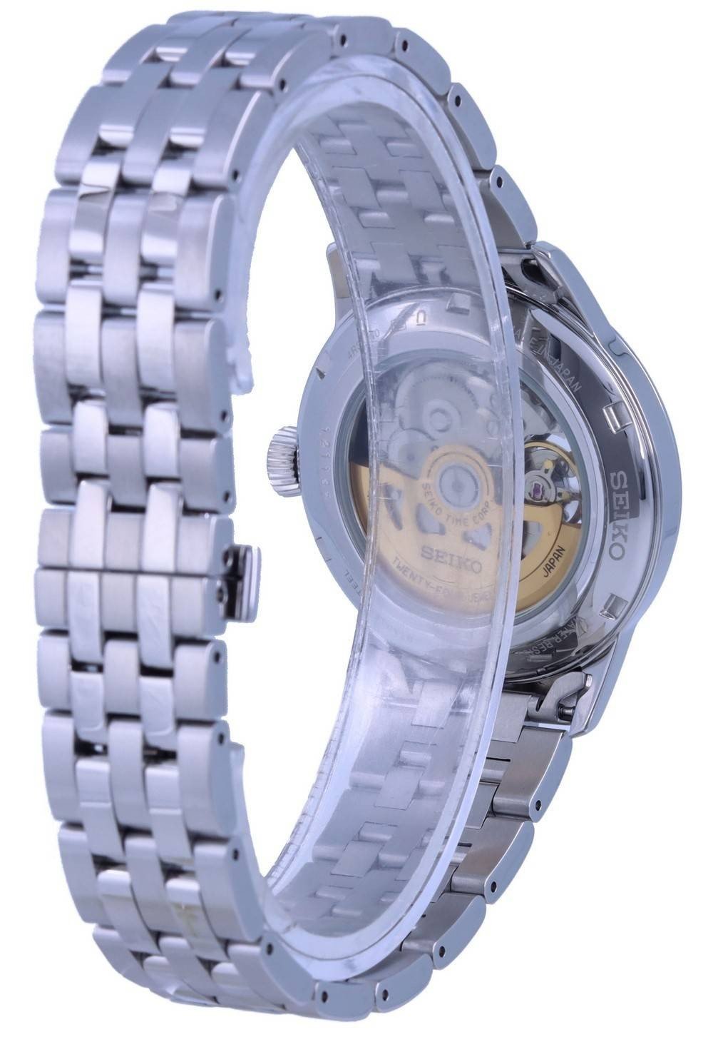 Refurbished Seiko Presage Cocktail Time Blue Acapulco Open Heart Automatic SSA439J1 Men's Watch - Prestige Stones