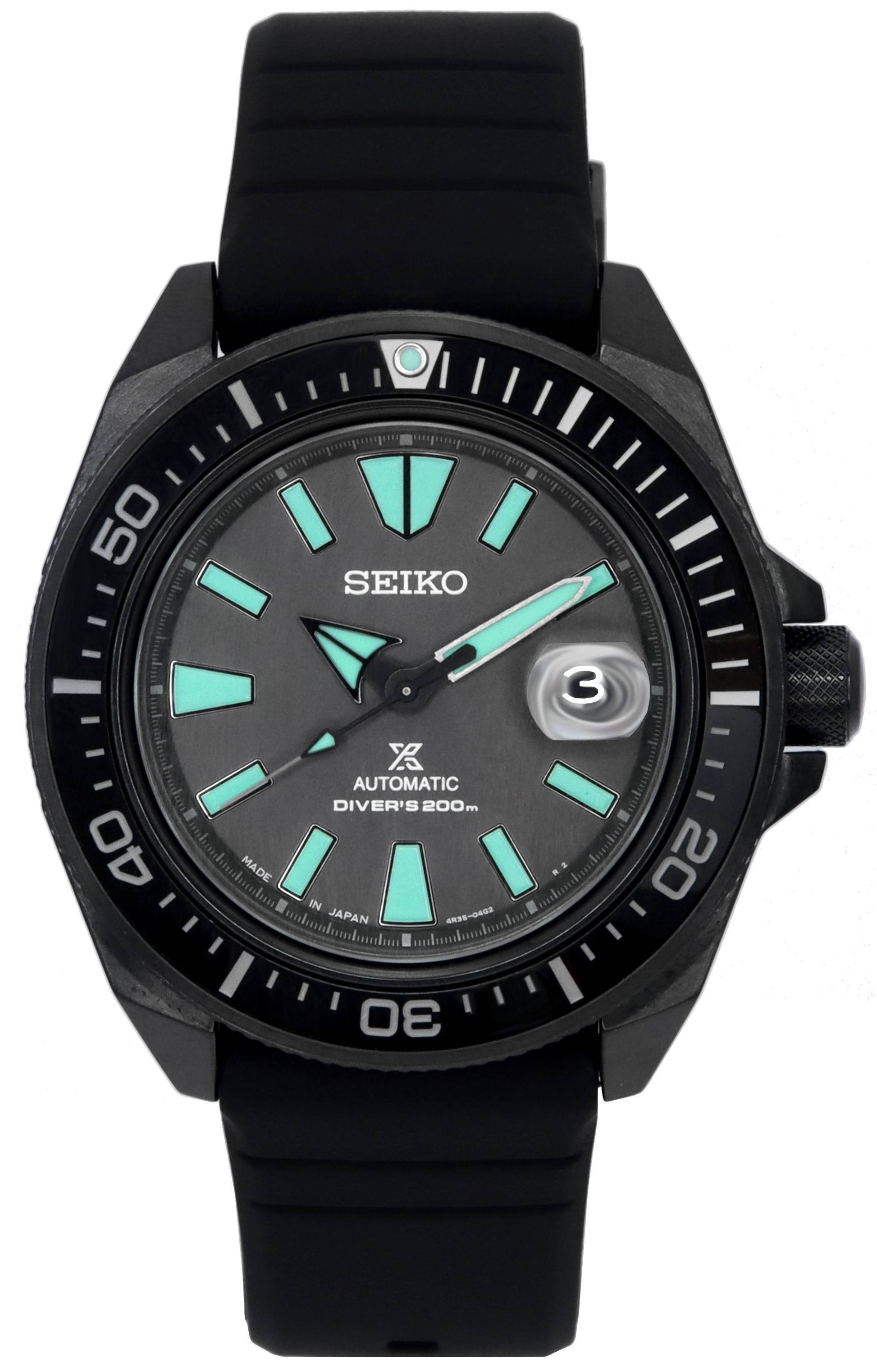 Refurbished Seiko Prospex Samurai Black Series Limited Edition Automatic Diver's SRPH97J1 200M Men's Watch - Prestige Stones