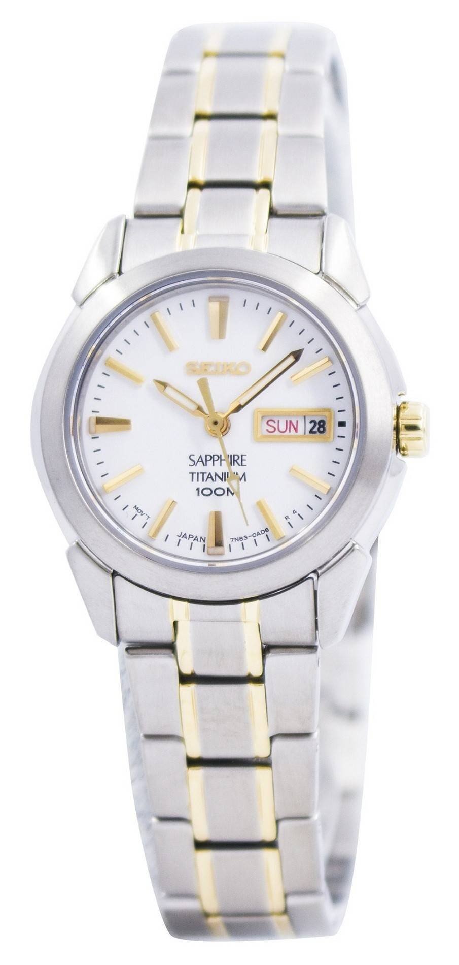 Refurbished Seiko Sapphire Titanium Quartz 100M SXA115 SXA115P1 SXA115P Women's Watch - Prestige Stones
