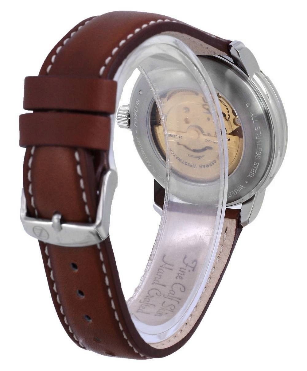 Refurbished Zeppelin Atlantic Blue Dial Leather Automatic 8466 - 3 84663 Men's Watch - Prestige Stones