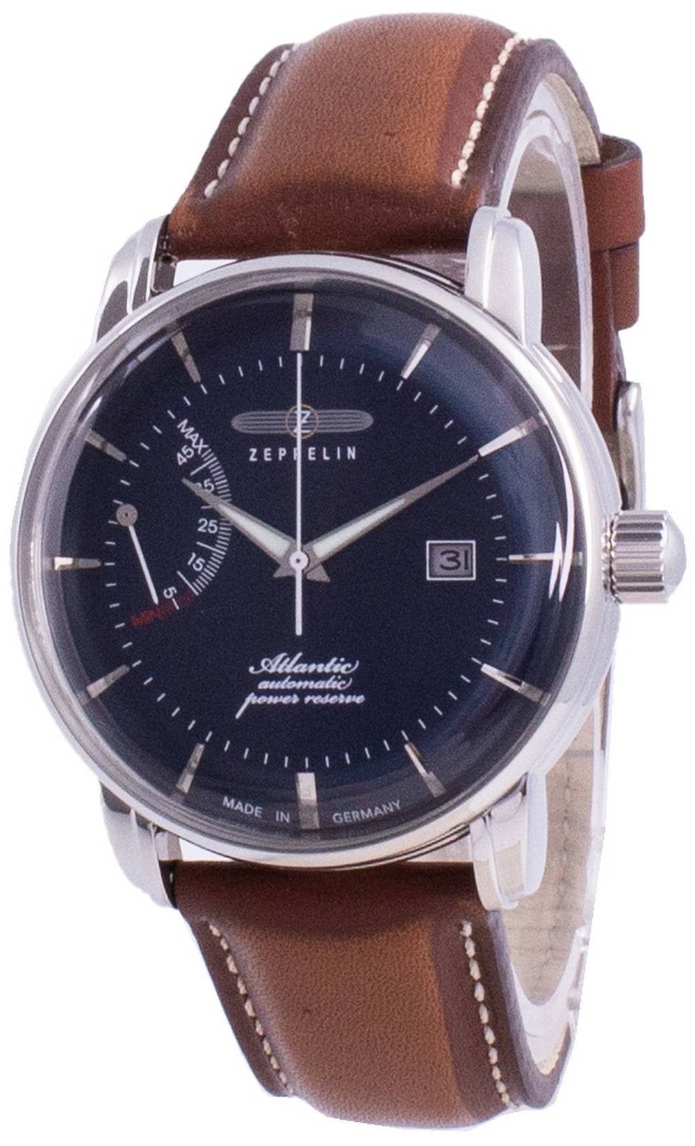 Refurbished Zeppelin Atlantik Blue Dial Leather Strap Automatic 8462 - 3 84623 Men's Watch - Prestige Stones