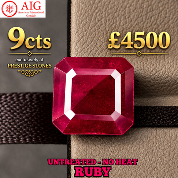 8.96ct Natural Ruby - Untreated (No Heat) - AIG Certified | Prestige Stones