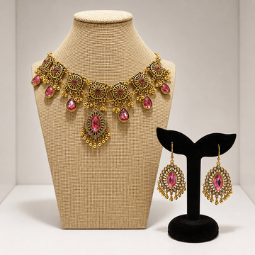 Royal Crimson Vintage Jewellery Set - Prestige Stones
