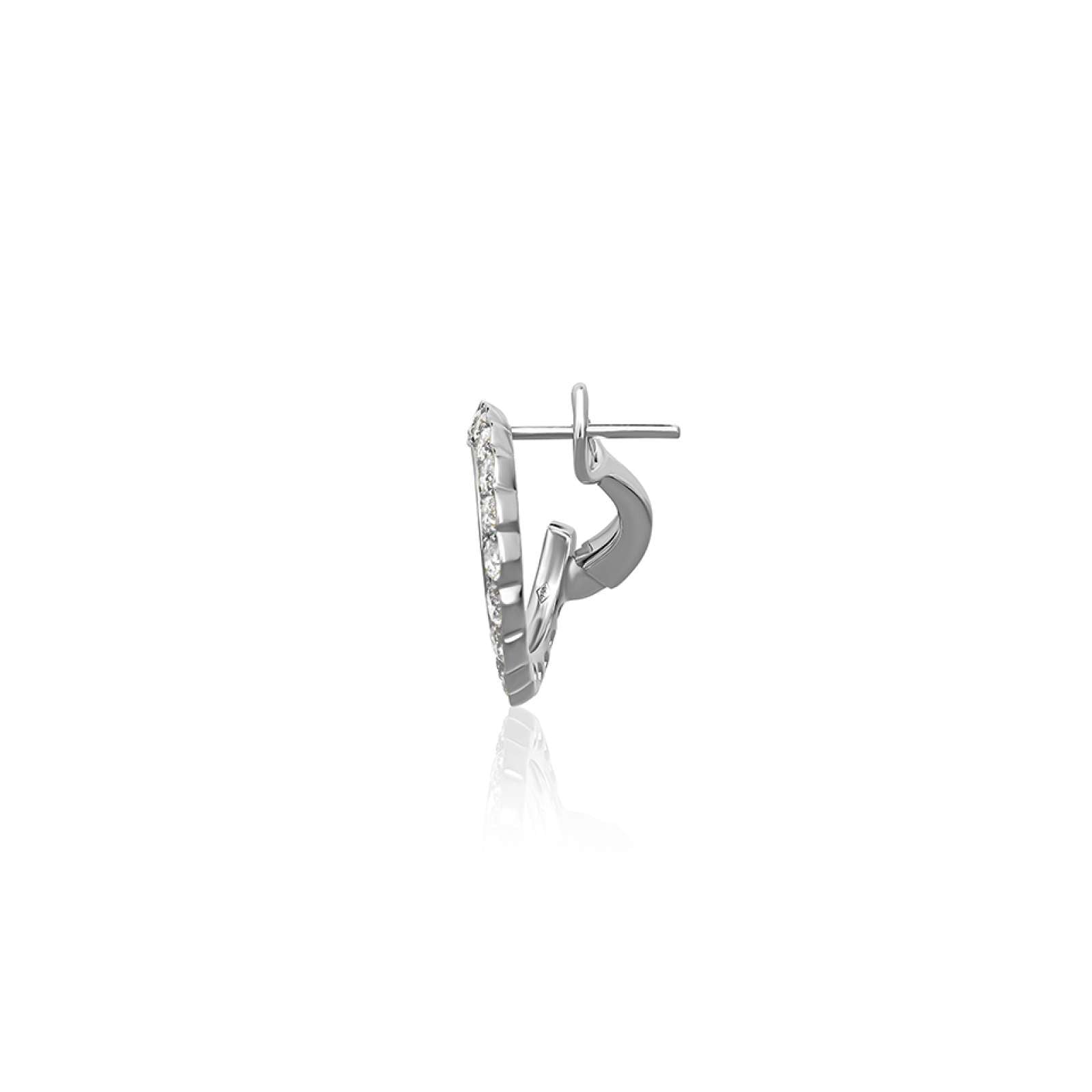 Scalloped Edge Round Diamond Huggies - Prestige Stones