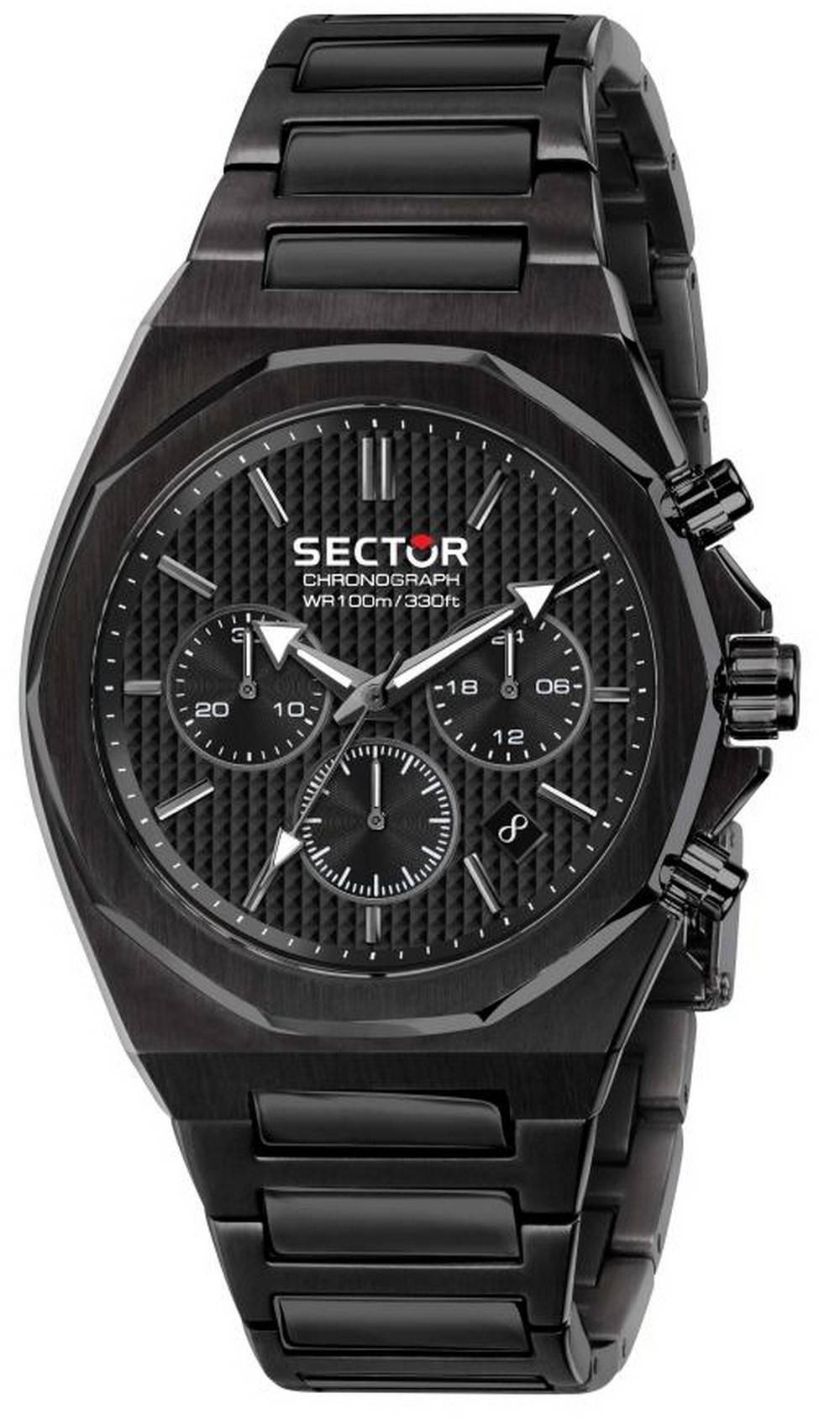 Sector 960 Chronograph Black Dial Stainless Steel Quartz R3273628001 100M Men's Watch - Prestige Stones
