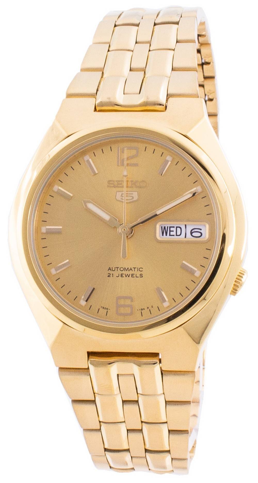 Seiko 5 Automatic Gold Tone Dial SNKL64 SNKL64K1 SNKL64K Men's Watch - Prestige Stones