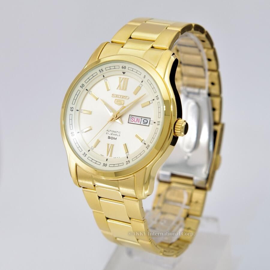 Seiko 5 Automatic Gold Tone Dial SNKP20 SNKP20K1 SNKP20K Men's Watch - Prestige Stones