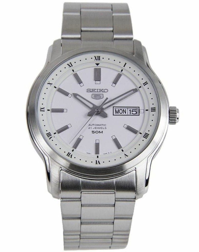 Seiko 5 Automatic White Dial SNKP09 SNKP09K1 SNKP09K Men's Watch - Prestige Stones