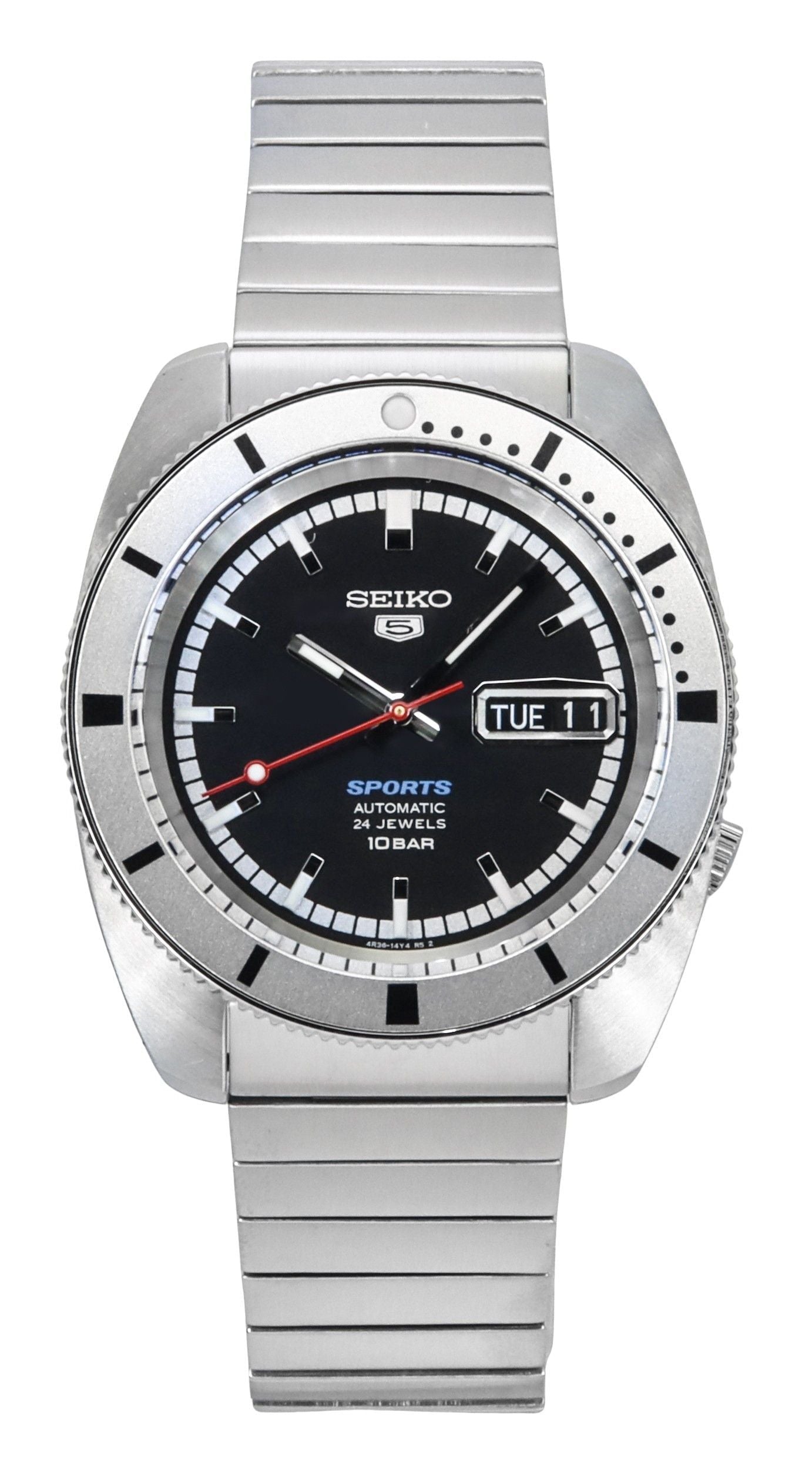 Seiko 5 Sports 1968 Recreation Limited Edition Black Dial Automatic SRPL05K1 100M Men's Watch With Extra Strap - Prestige Stones