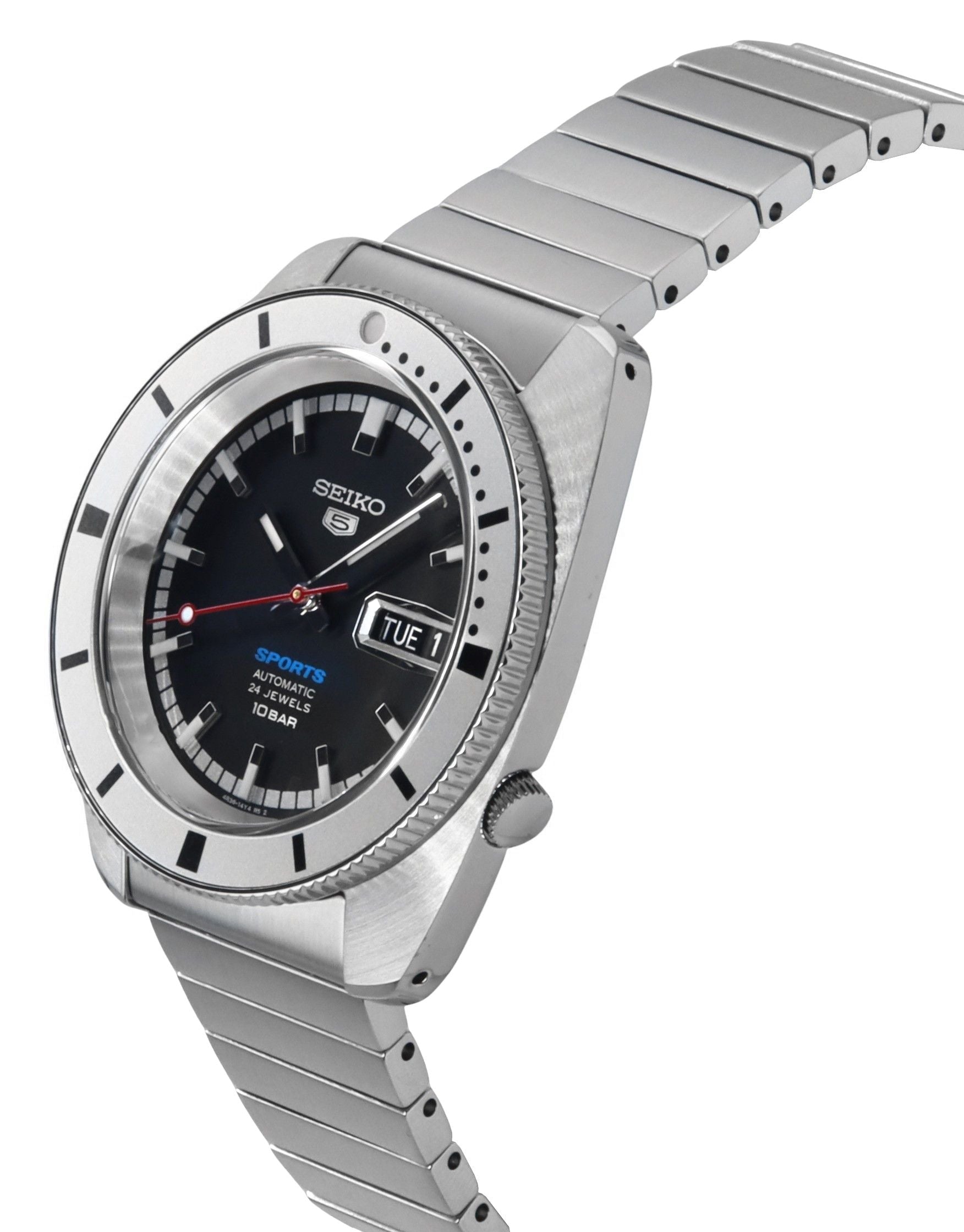 Seiko 5 Sports 1968 Recreation Limited Edition Black Dial Automatic SRPL05K1 100M Men's Watch With Extra Strap - Prestige Stones