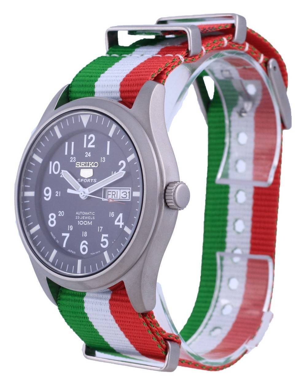 Seiko 5 Sports Automatic Polyester SNZG11J1 - var - NATO23 100M Men's Watch - Prestige Stones