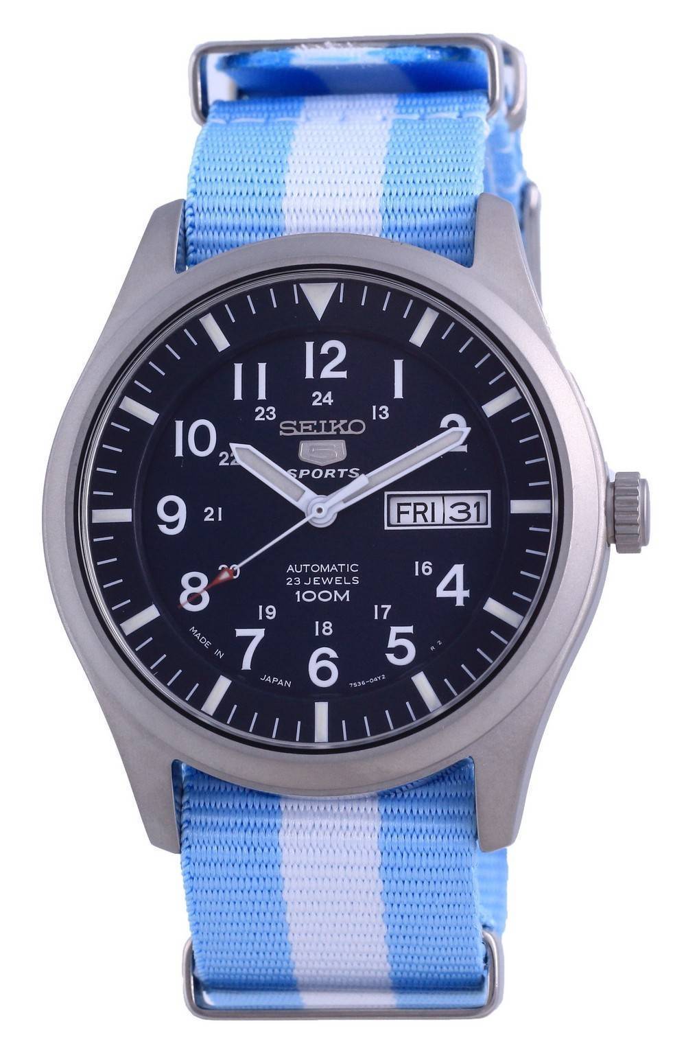 Seiko 5 Sports Automatic Polyester SNZG11J1 - var - NATO24 100M Men's Watch - Prestige Stones