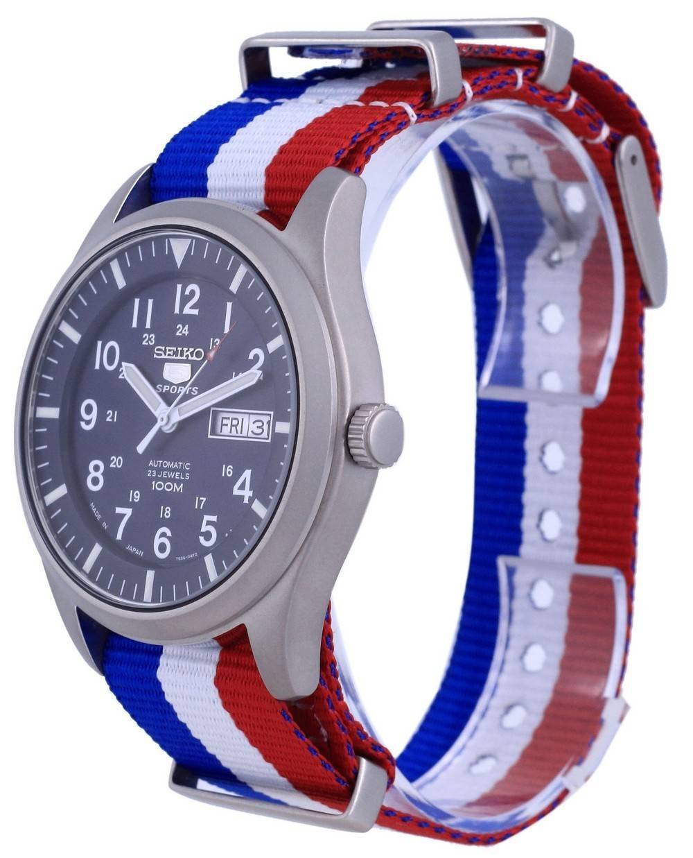Seiko 5 Sports Automatic Polyester SNZG11J1 - var - NATO25 100M Men's Watch - Prestige Stones