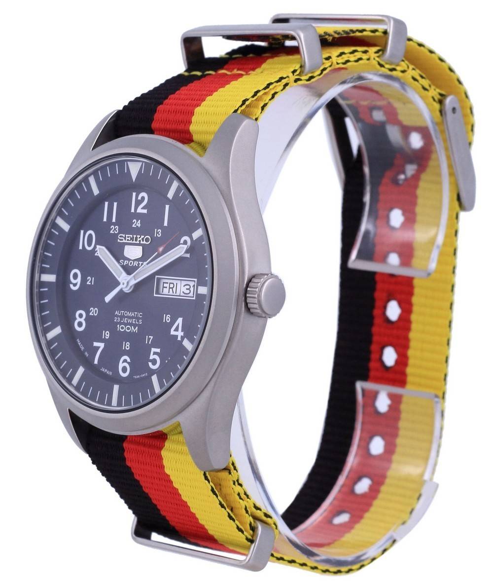 Seiko 5 Sports Automatic Polyester SNZG11J1 - var - NATO26 100M Men's Watch - Prestige Stones