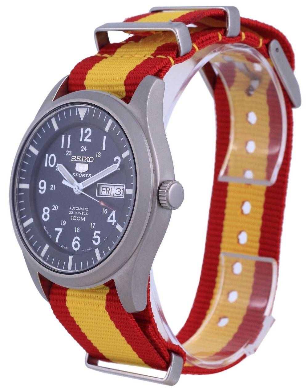 Seiko 5 Sports Automatic Polyester SNZG11J1 - var - NATO29 100M Men's Watch - Prestige Stones
