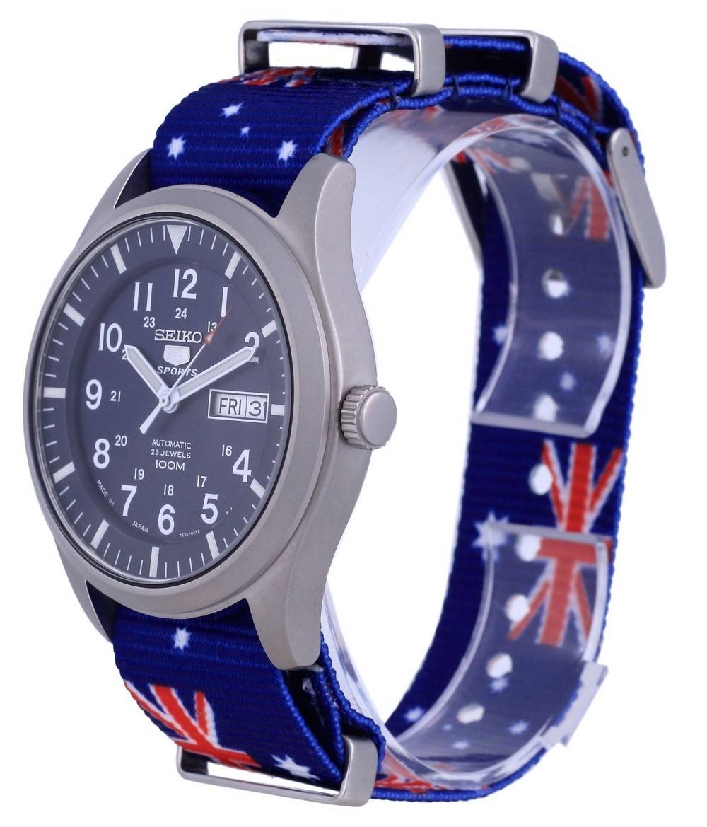 Seiko 5 Sports Automatic Polyester SNZG11J1 - var - NATO30 100M Men's Watch - Prestige Stones