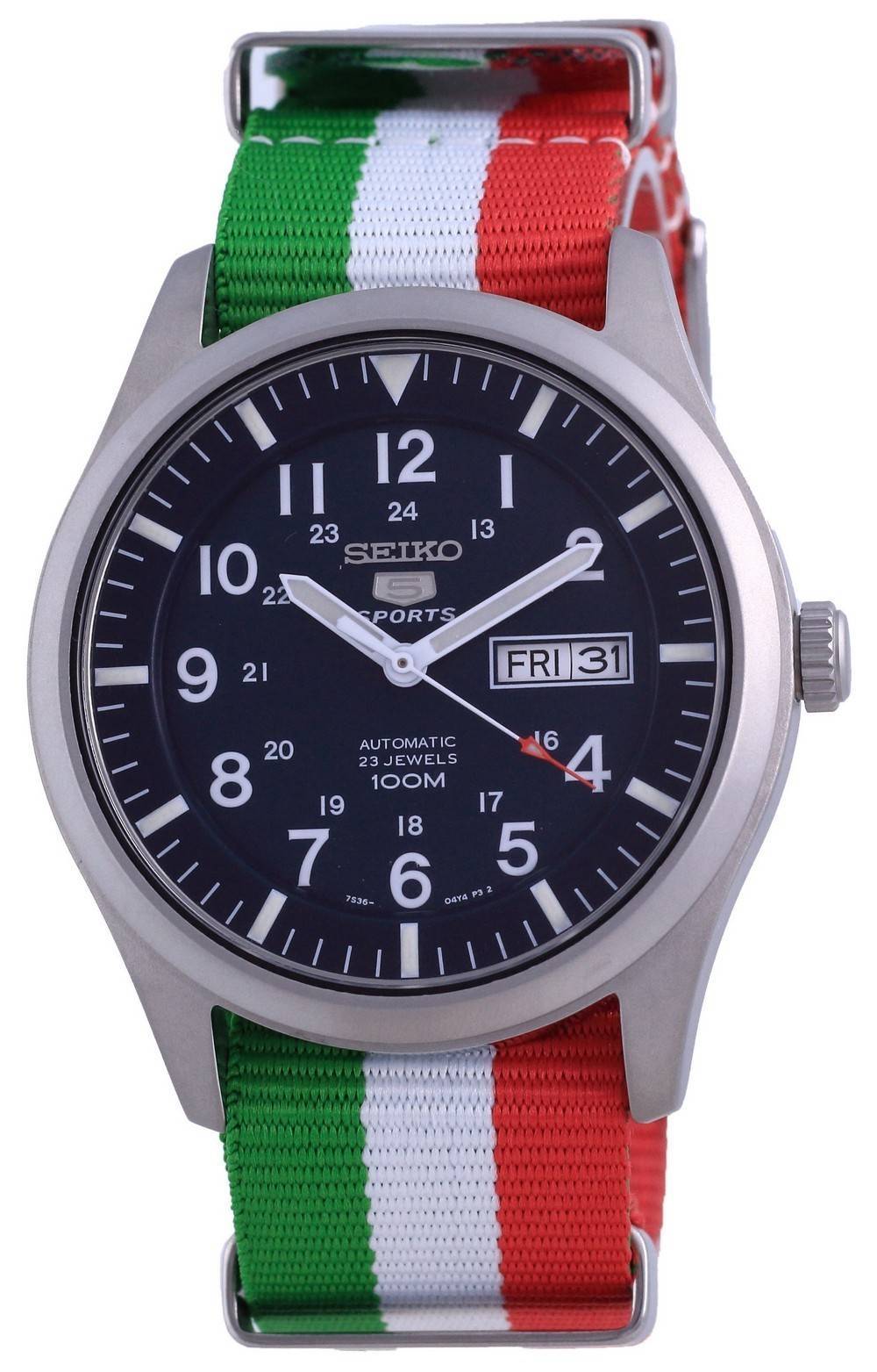 Seiko 5 Sports Automatic Polyester SNZG11K1 - var - NATO23 100M Men's Watch - Prestige Stones