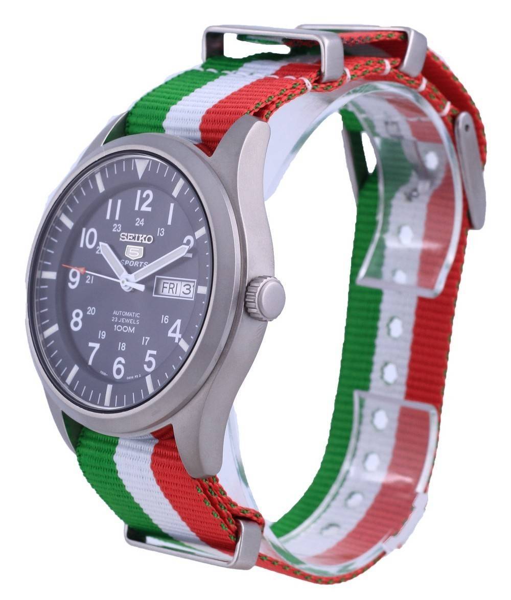 Seiko 5 Sports Automatic Polyester SNZG11K1 - var - NATO23 100M Men's Watch - Prestige Stones