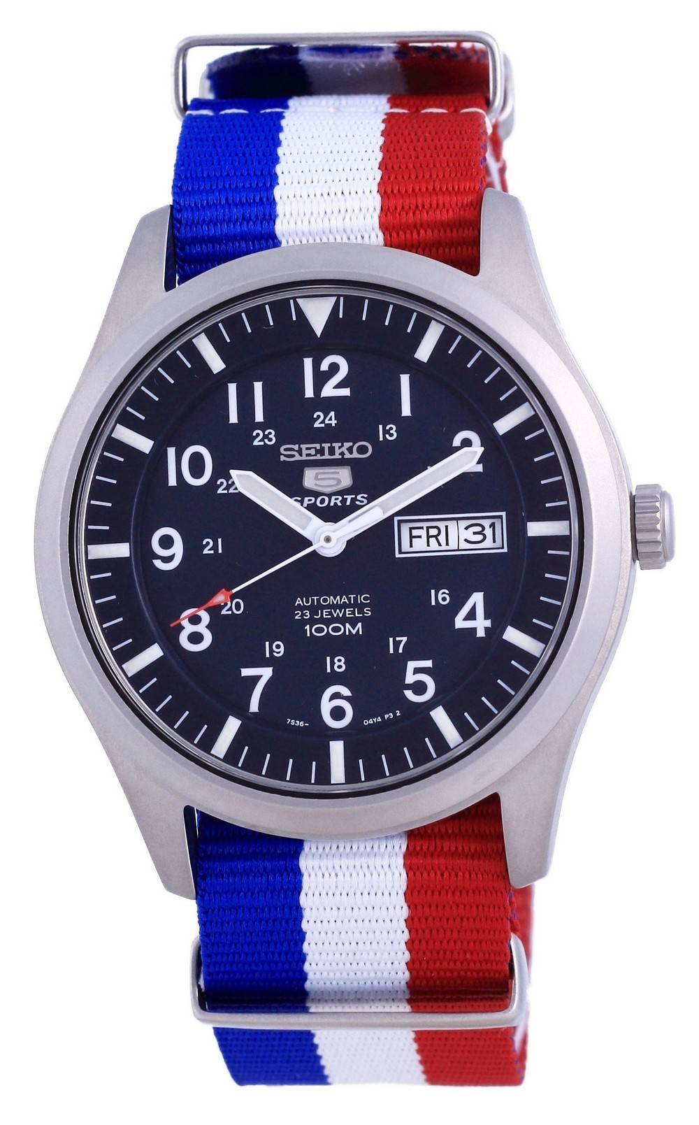Seiko 5 Sports Automatic Polyester SNZG11K1 - var - NATO25 100M Men's Watch - Prestige Stones