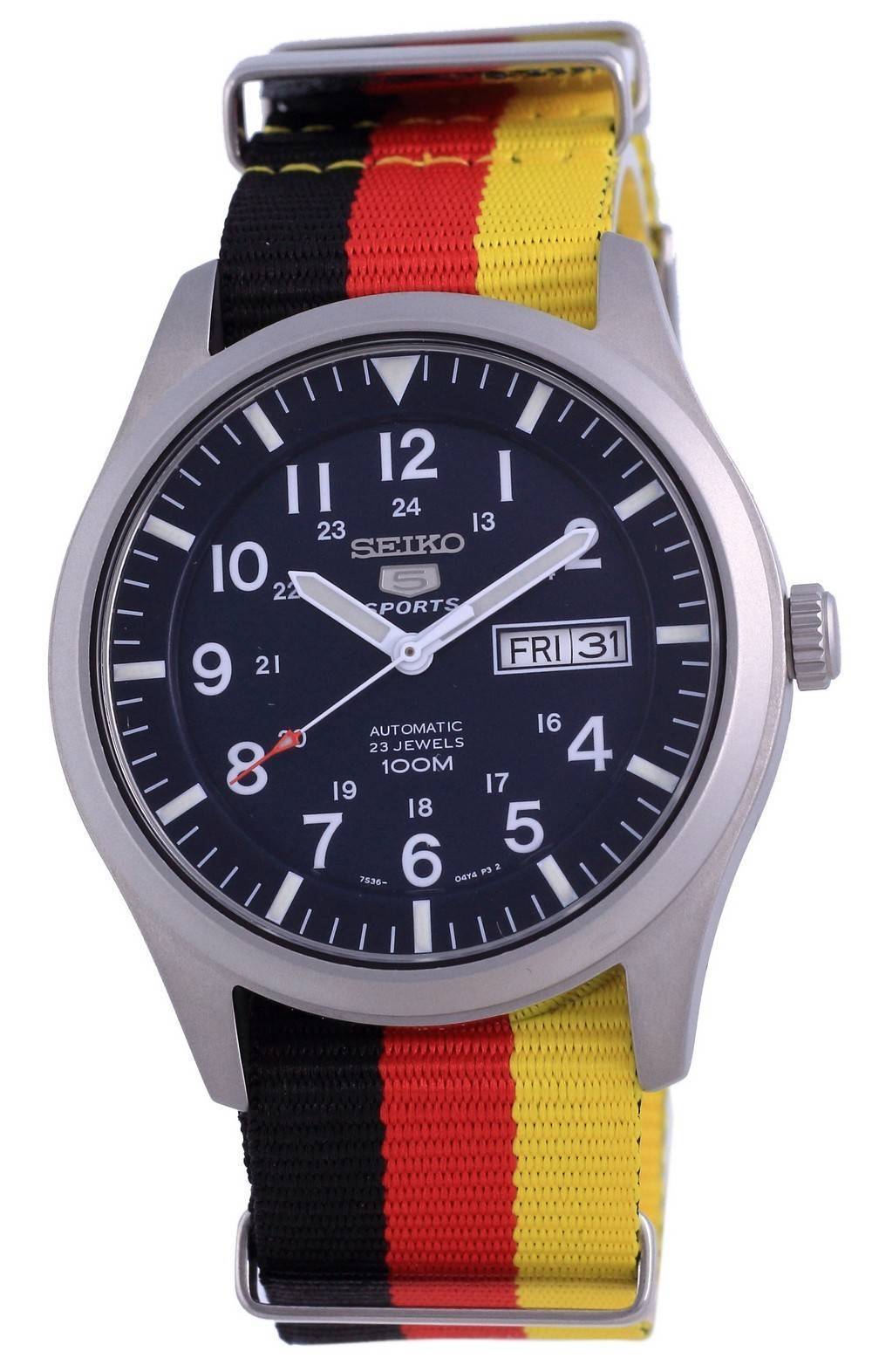 Seiko 5 Sports Automatic Polyester SNZG11K1 - var - NATO26 100M Men's Watch - Prestige Stones